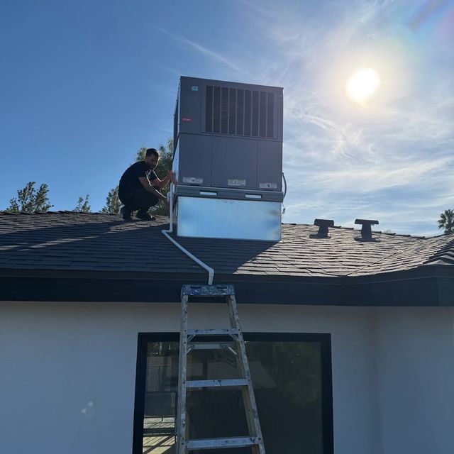 Package unit verification on a residential roof